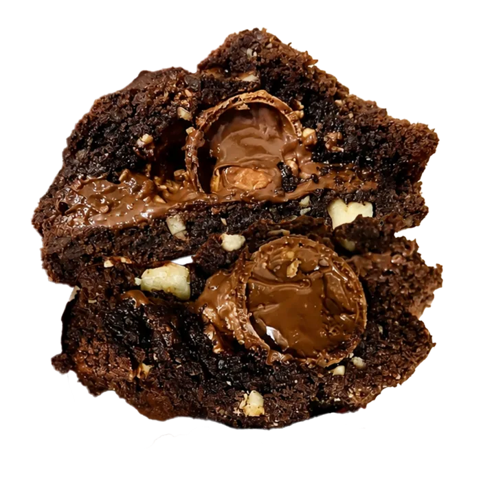 ChocoRocher partida, relleno de nutella y bombón Ferrero Rocher