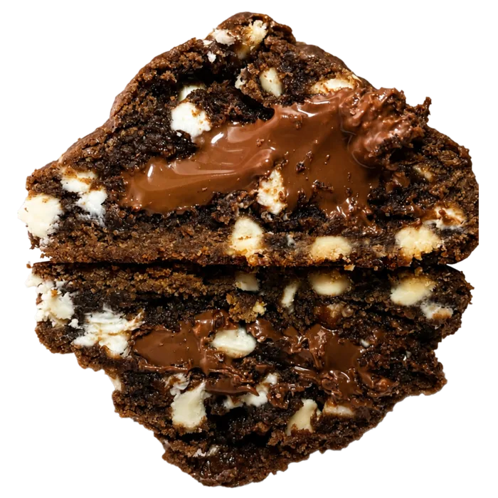 Triple Chocolate partida, relleno de nutella